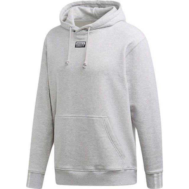 adidas originals Casual Sports Solid Color hooded Pullover Gray EJ7423 - Grey - L