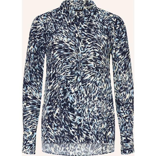 Whistles Leopard Swirl Print Shirt, Blue/Multi