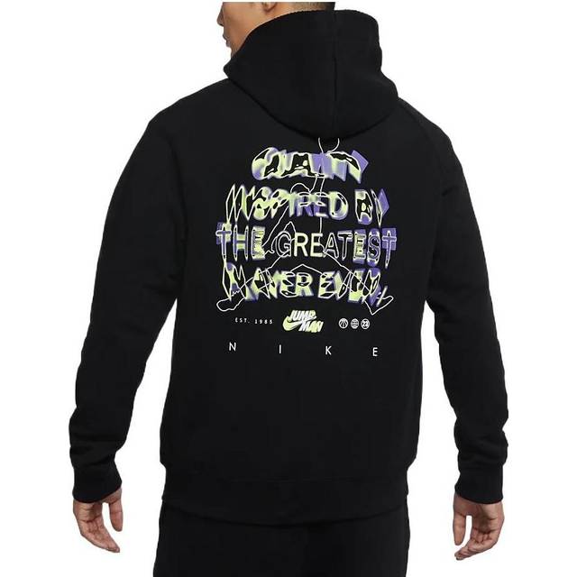 Air Jordan Jumpman French Terry Printing Alphabet Logo Pattern Zipper Cardigan Black DM1399-010 - Default Color