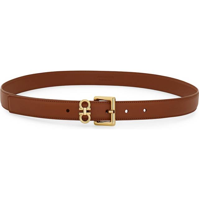 Ferragamo Women Double Gancini fixed belt Brown