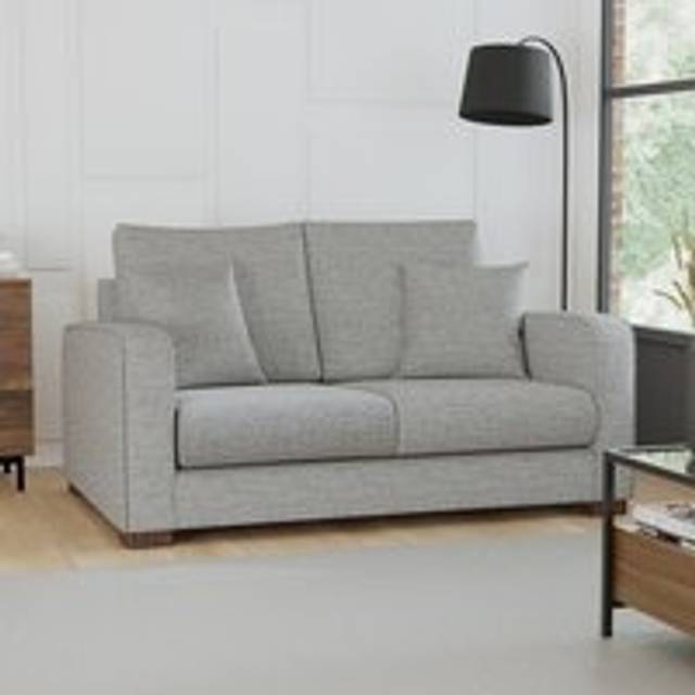 Carson Deep Sit Vivalife Stain-Resistant Fabric 2 Seater Sofa - Viva Life Grey