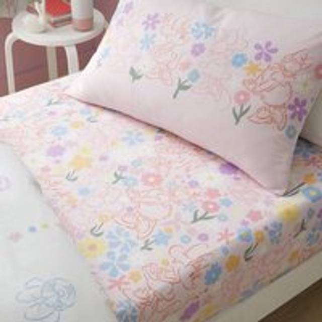 Set of 2 Disney Minnie Mouse & Daisy Duck Cotton Fitted Sheets - Pale Pink