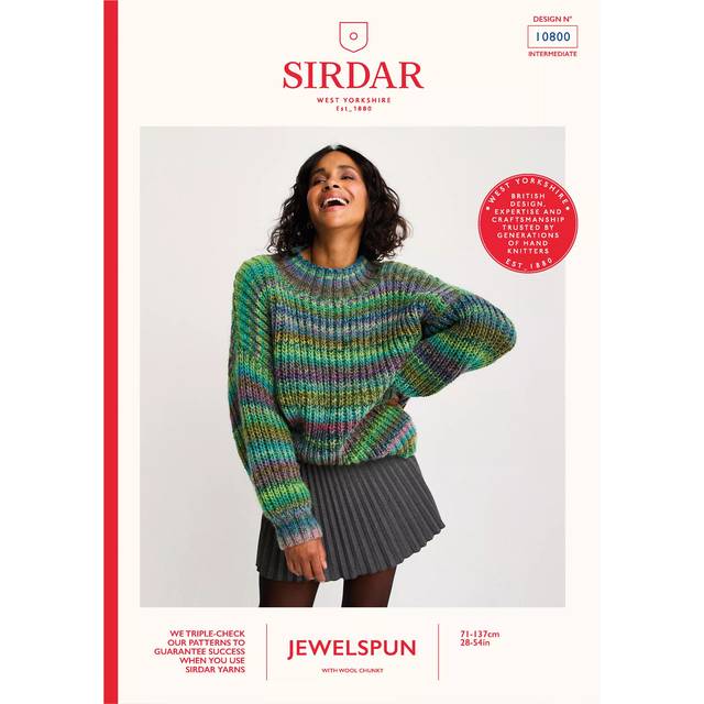 Sirdar Jewelspun Semi Precious Sweater Knitting Pattern