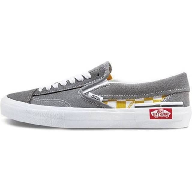 Vans Slip-On CAP 'Checkerboard - Pewter Mango Mojito' VN0A3WM5V0D - Grey/Yellow - 4.5