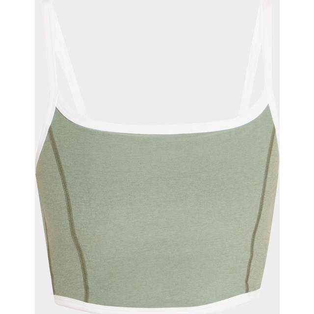 Spacedye New Moves Cropped Tank Top - GREY SAGE HEATHER - X-Large