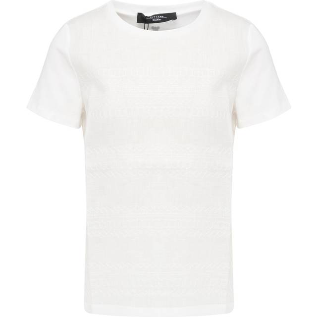 Bondeno Embroidered T-Shirt - White White - Weekend Max Mara allows for maximum versatility with its capsule collection of clothing that caters to off-duty styling. Perfectly embodying the spirit of femininity, the Italian label fuses timeless design with modern silhouettes and luxe fabrics.