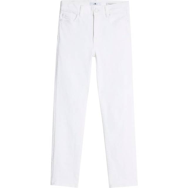 7 For All Mankind Roxanne Ankle Grazer Jeans, White