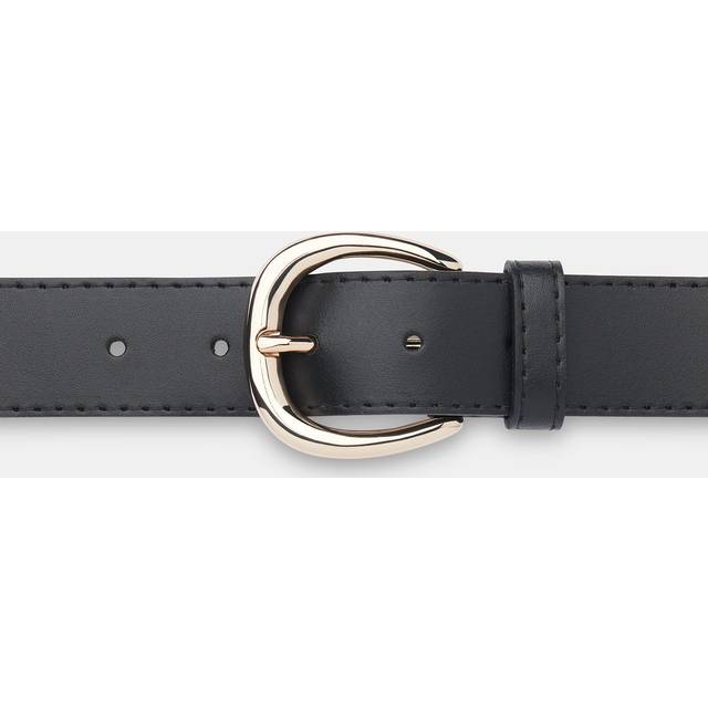 Whistles Wide Pure Leather Belt, Black