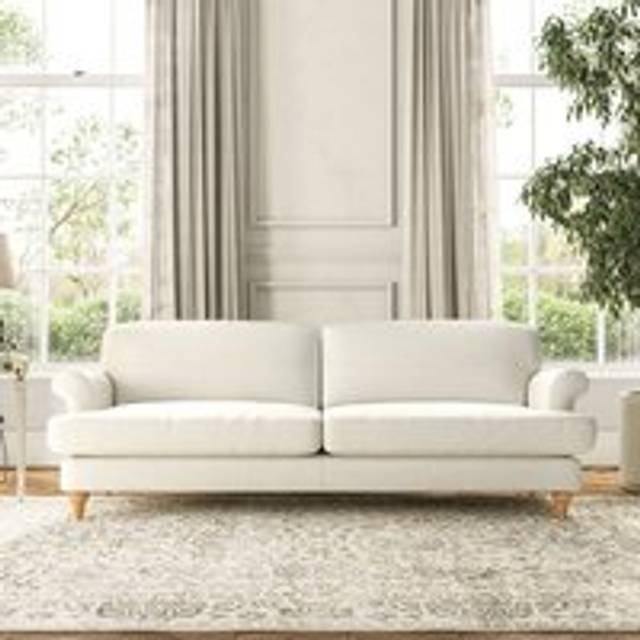 Evie 4 Seater Sofa - Chunky Tonal Weave Ivory