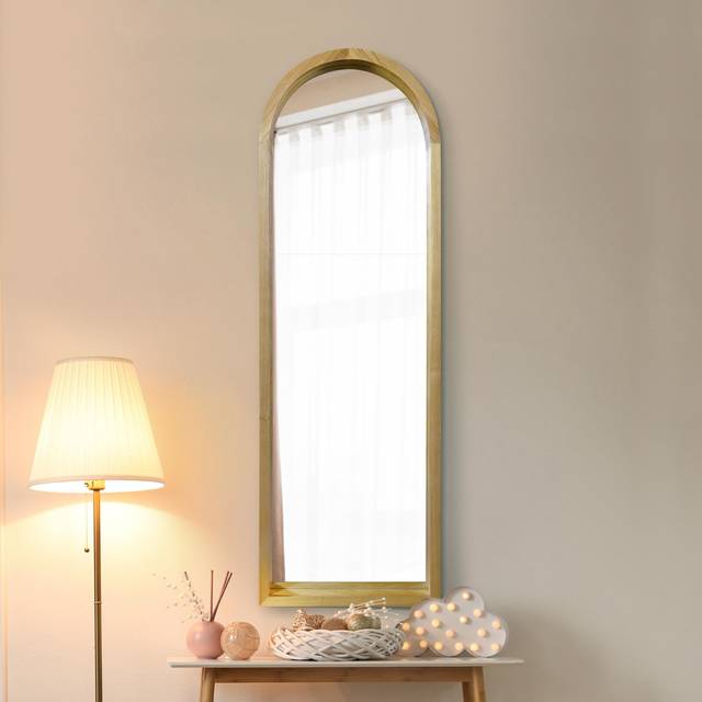 Naturalis Solid Oak Arched Wall Mirror