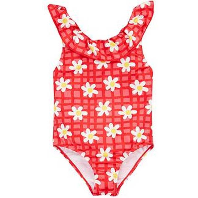 Frugi Girls Amelia Swimsuit - Pink, Pink, Size Age: 4-5 Years - age: 4-5 YEARS