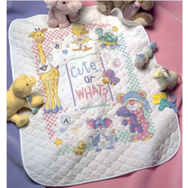 "Dimensions/Baby Hugs Quilt Stamped Cross Stitch Kit 34""X43""-Cute...Or What?"