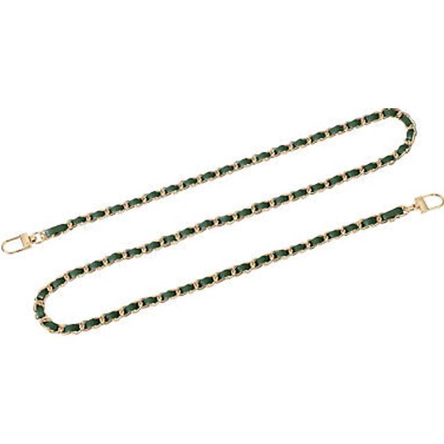 39 Purse Chain Strap With Buckles For Shoulder And Cross Body (green + Gold)