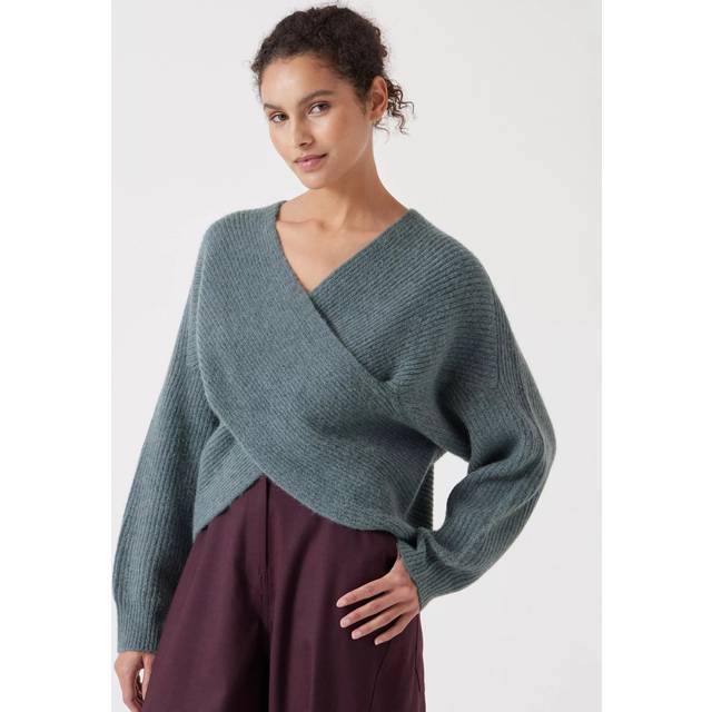 HUSH Betty Fluffy Cross Front Jumper
