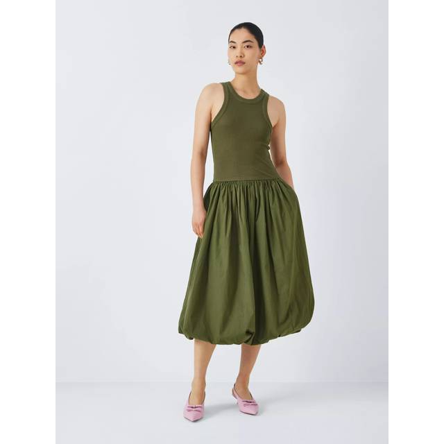 John Lewis ANYDAY Jersey Bubble Hem Dress, Black