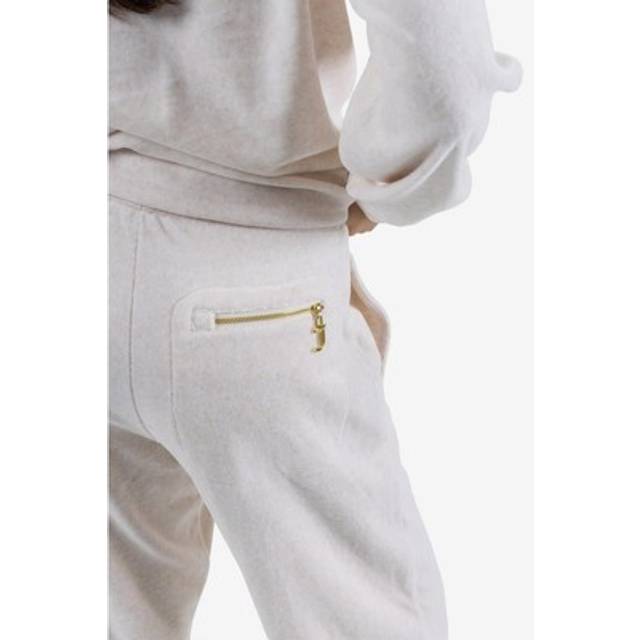 Women's Juicy Couture Davidson Gold Polyester Women's Cream Track Pants - Size: 12/None