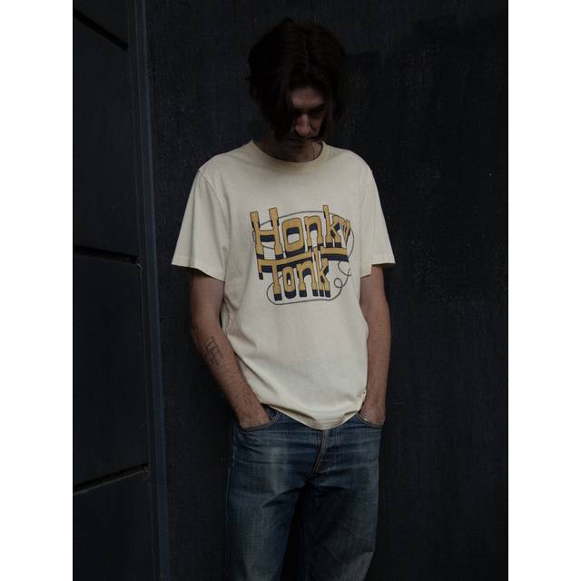 Nudie Jeans Roy Honky Tonk Cotton T-Shirt, Ecru