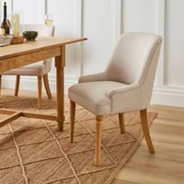 Beatrice Dining Chair, Fabric - Natural