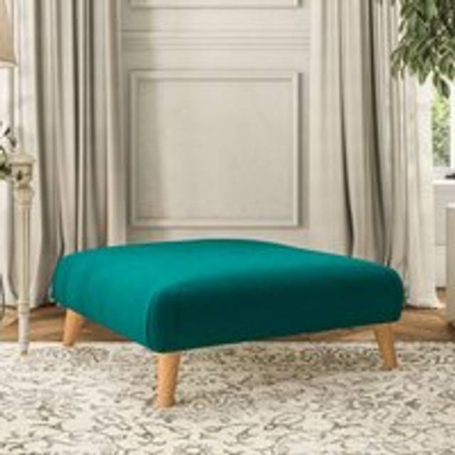 Evelyn Footstool - House Velvet Peacock