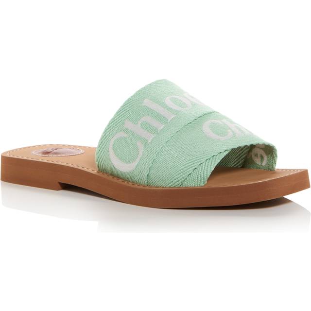 Chloé Woody Logo Canvas Slide
