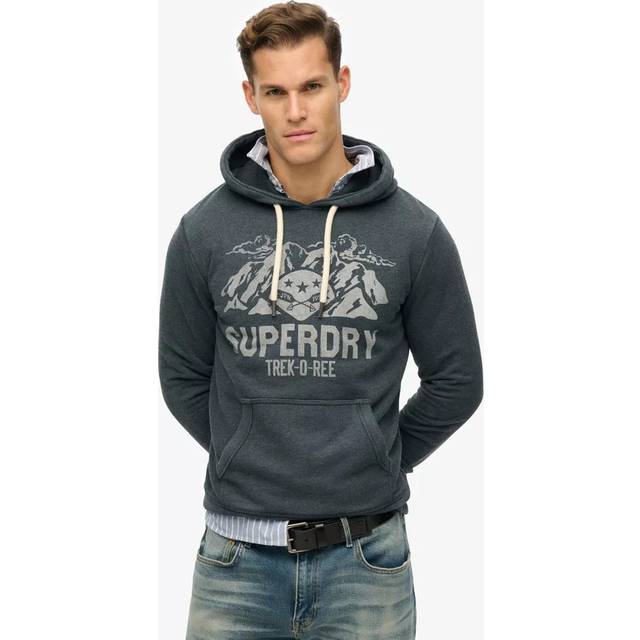 Superdry Herren Lo-fi Outdoor Locker Geschnittenes, Einfarbiges Hoodie Marineblau - Größe: M