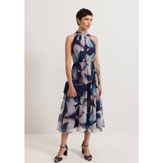 Phase Eight Bethany Floral Pleated Midi Dress, Multi