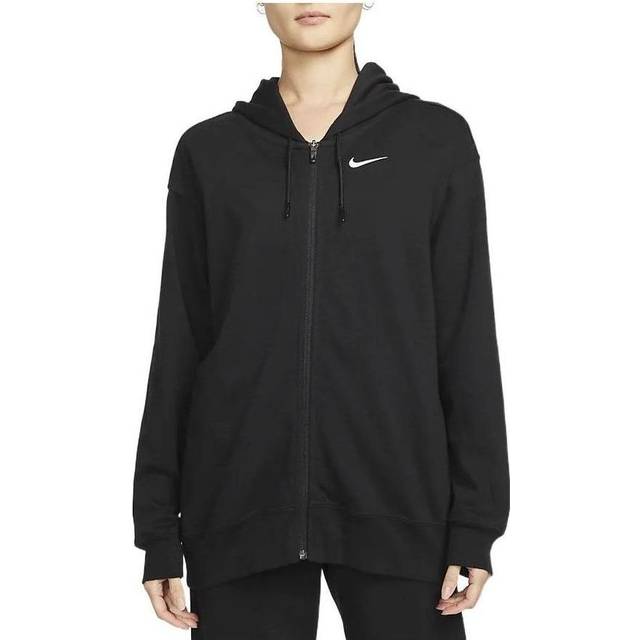 (WMNS) Nike Sportswear Oversized Full-Zip Hoodie Jacket 'Black' DM6416-010 - black