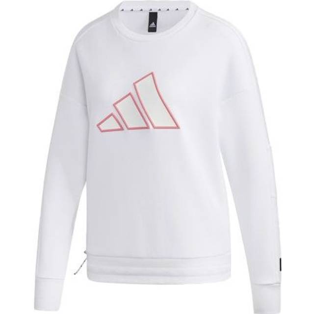 (WMNS) adidas Str Sweat Loose Athleisure Casual Sports Round Neck Pullover Knit White Hoodie GP0719 - Default Color