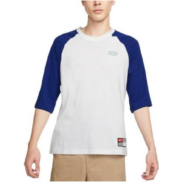 Nike Colorblock Round Neck Pullover three-quarter sleeve Unisex White DQ6285-100 - Default Color - XXL