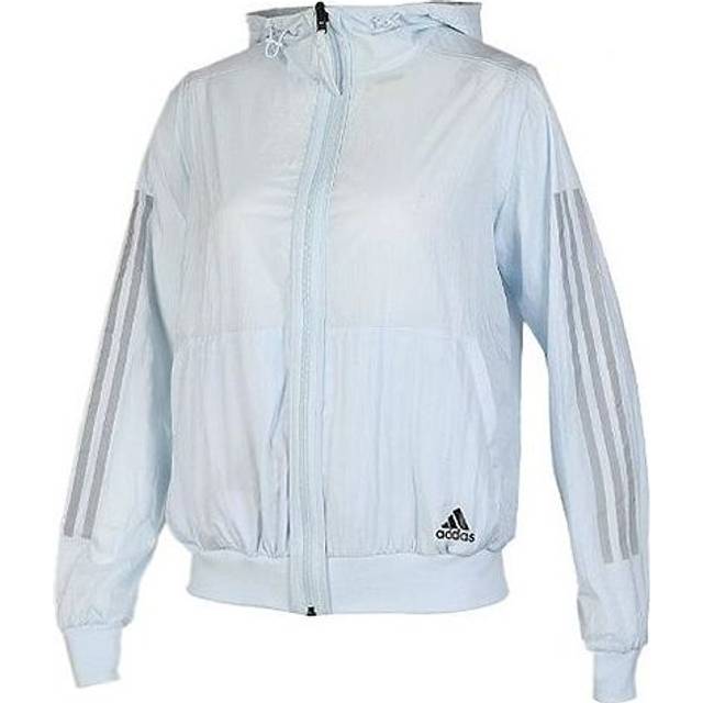 (WMNS) adidas Casual Sports Hoodie Windbreaker Jacket Blue FK3521 - Light Blue/Black