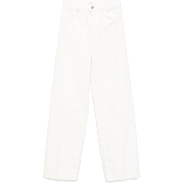 High-Rise Pleated Wide Leg Jeans - White - Stockholm-based brand Totême prides itself on its distinct silhouettes, perfect cuts and its use of elevated fabrics. Designed to fit effortlessly into the everyday, each piece is beautifully understated, helping you create a capsule wardrobe with timeless appeal.