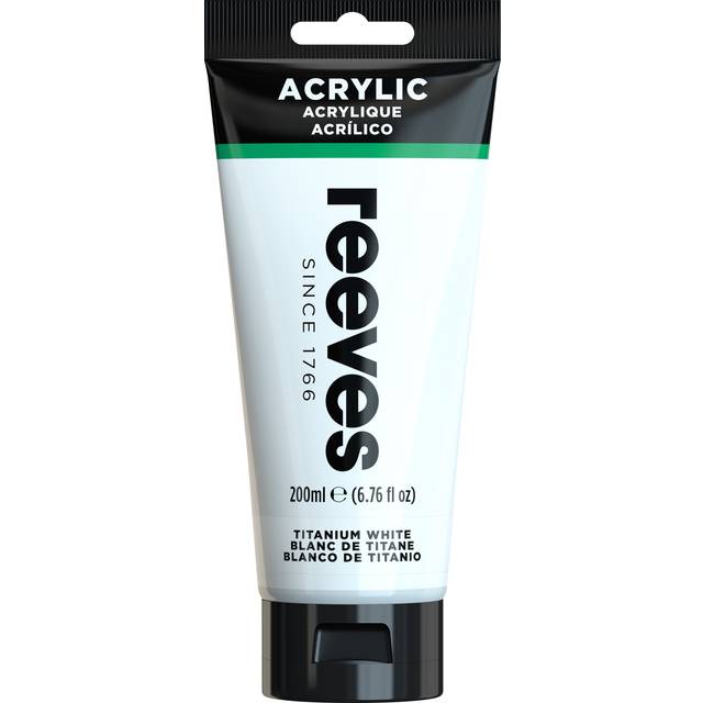 Reeves Acrylic Paint 200ml - Titanium White