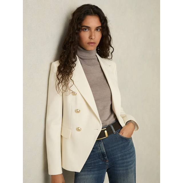 Reiss Tally Wool Blend Double Breasted Blazer