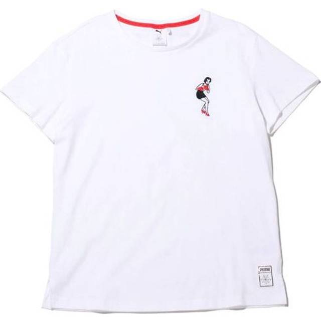 (WMNS) PUMA x Charlotte Crossover SP20 Small Pattern Round Neck Short Sleeve White 596763-57