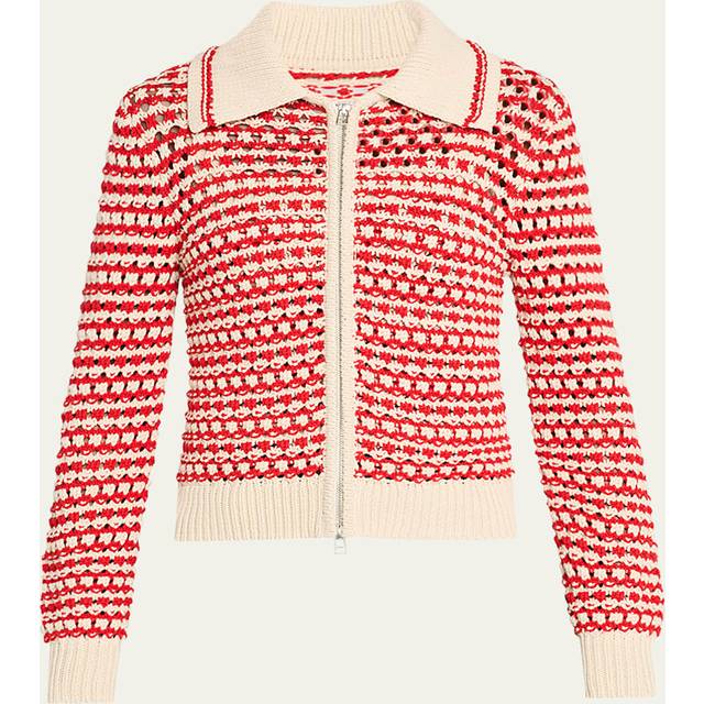 Kirby Crochet Jacket - BRIGHT RED - Medium