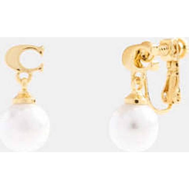Signature Pearl Drop Clip On Earrings