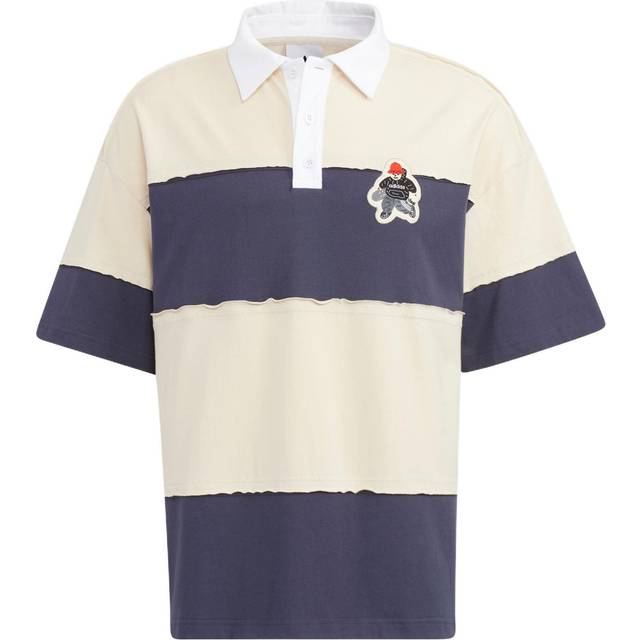adidas x CHARR Short Sleeve Polo Shirt 'Cream White Navy' HR3467 - MULTI-COLOR - XL