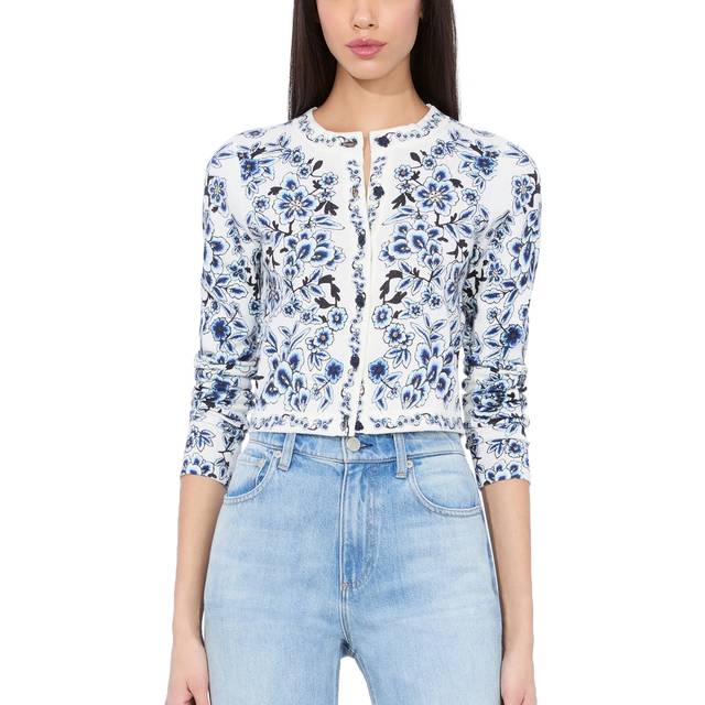 Carson Cropped Cardigan - SOFT WHITE MULTI - X-Small
