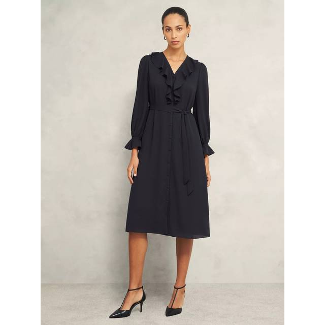 Hobbs Maisie Ruffle Dress, Hobbs Black