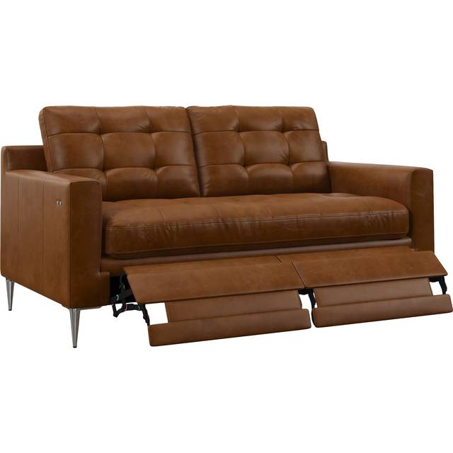 John Lewis Draper II Motion Medium 2 Seater Leather Sofa, Metal Leg