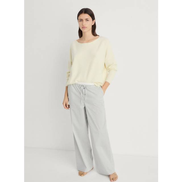 Mango – Blårandiga pyjamasbyxor i bäckebölja med vida ben