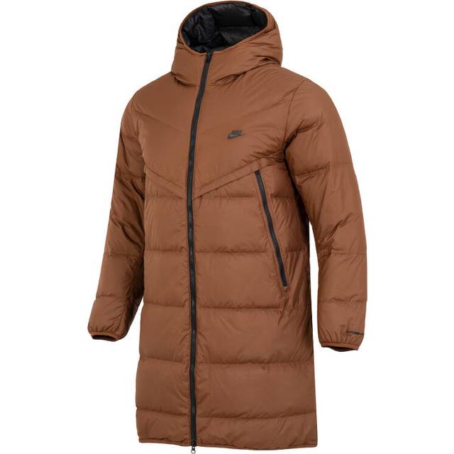 Nike hooded puffer long coat 'Brown' DV1134-259 - Default Colorway - S