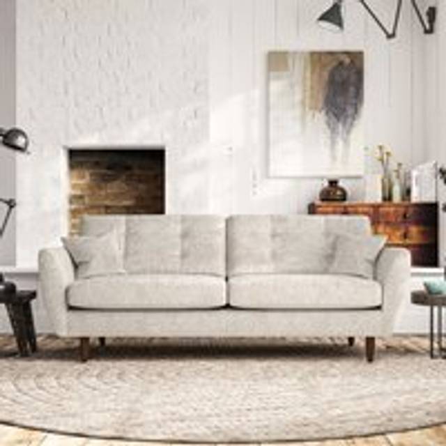 Anders Large 3 Seater Sofa - Chunky Chenille White Sand