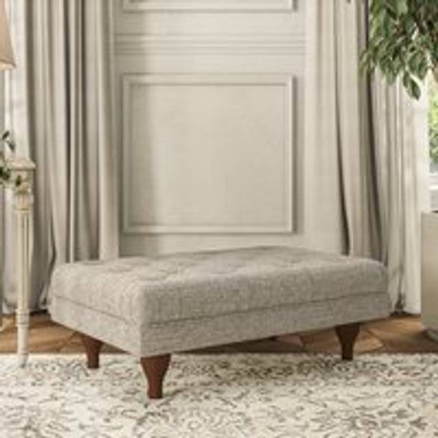 Warwick Footstool - Chunky Weave Natural