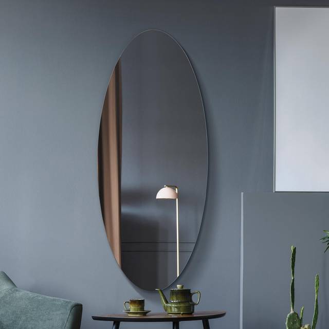 Ovale Frameless Oval Wall Mirror - Black