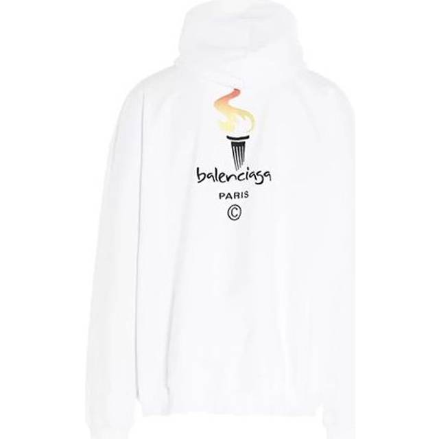 Balenciaga Unisex Logo Oversize Sweatshirt White 620973TIV459040 - XS