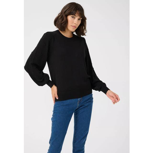 KAFFE Karen Beaded Sleeve Regular Fit Jumper