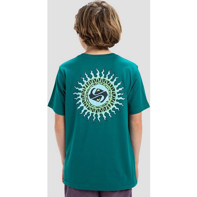 Quiksilver Kids' Beach Blast Cotton T-Shirt, Gree/Multi