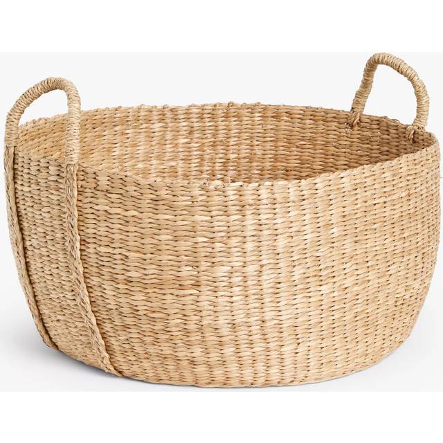 John Lewis Slouchy Seagrass Low Storage Basket, Natural