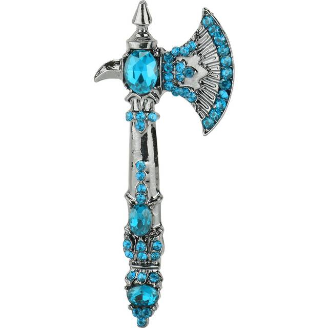 Brooch Rhinestone Axe Brooch Vintage Tomahawk Pin Christmas Brooches for Women GirlsBlue blue
